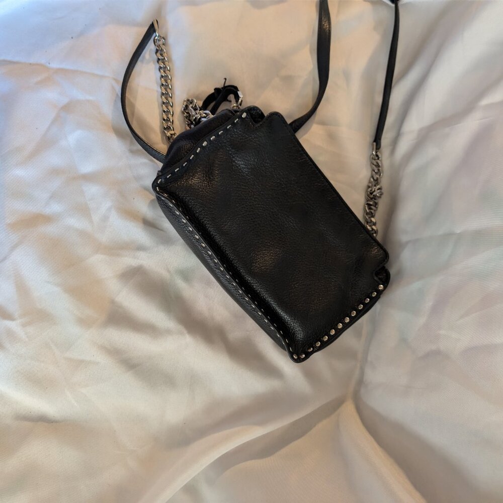 Authenticated Michael Kors Brooklyn Black Leather Saddle Bag Excellent Condition - Picture 3 of 9